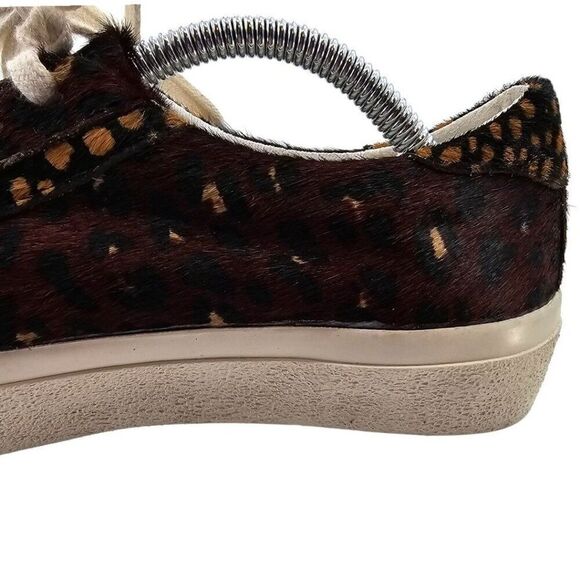 Madewell Womens 5.5 Sidewalk Low Top Sneakers in Painted Leopard Colorblock Calf - Picture 10 of 15